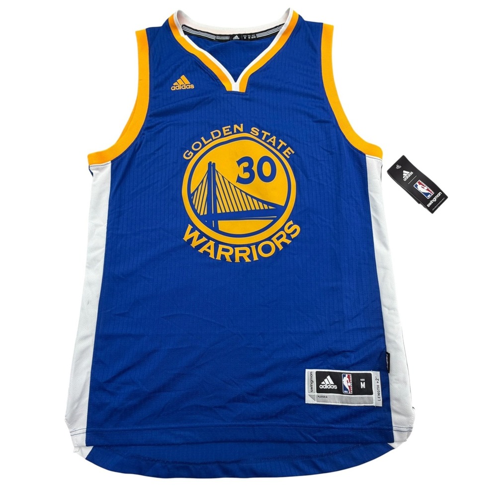 STEPHEN CURRY Adidas Jersey Mens M Blue Golden State Warriors NBA Swingman NWT